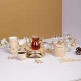Dunes - Tea Set (19-Pc) - Ivory & Gold