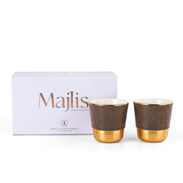 Luxury Majlis - Esspresso Cups (Set of 2) - Glossy Brown