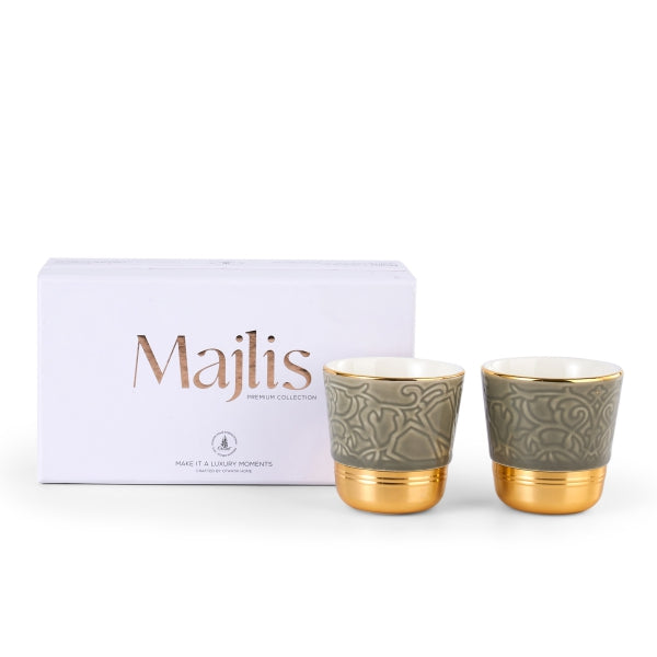 Luxury Majlis - Esspresso Cups (Set of 2) - Glossy Grey