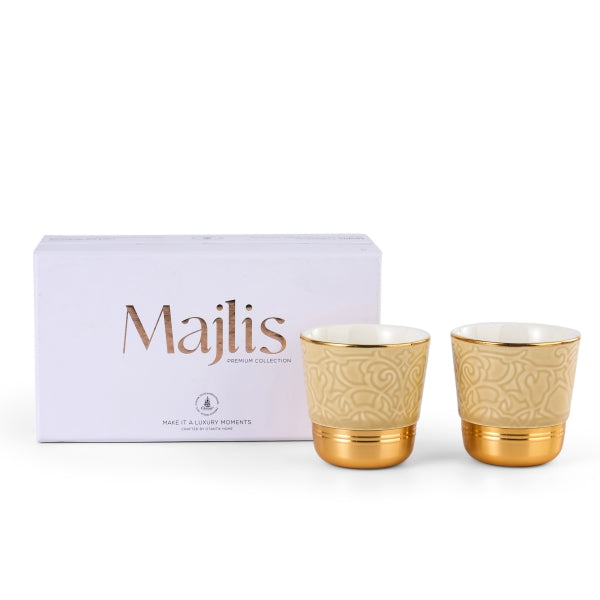 Luxury Majlis - Esspresso Cups (Set of 2) - Glossy Beige