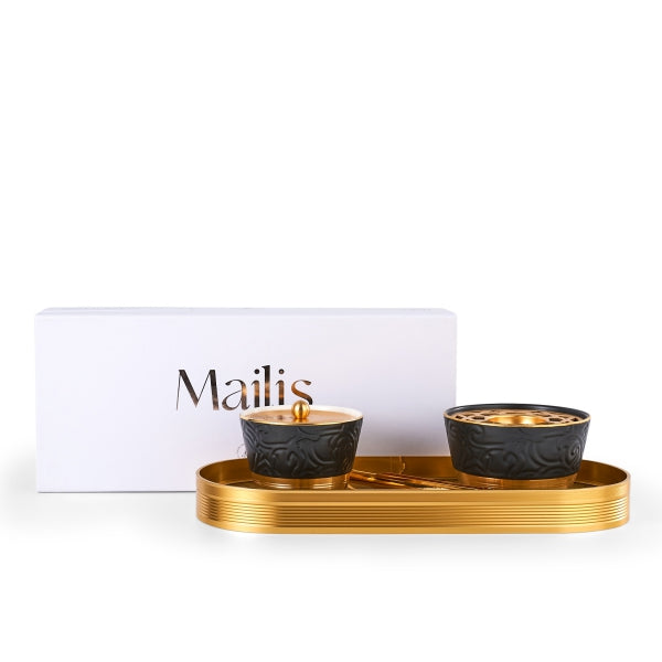 Luxury Majlis - Incense Burner Set - Matte Black