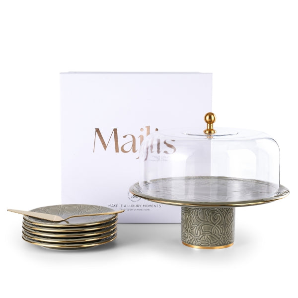 Luxury Majlis - Cake Set (Set of 9) - Glossy Grey