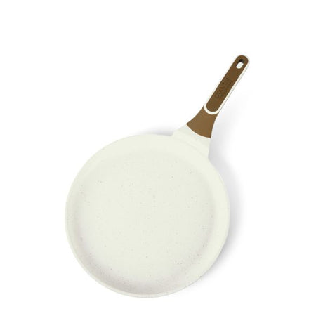 Otantik Non-Stick 11" Comal -Crepe Pan Cast Aluminum - Omelet, Tortilla, Dosa/Roti Flat Skillet - Ceramic Marble Coating - Cool Handle - Compatible with All Stovetops