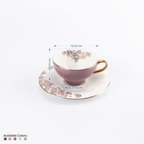Stylish Lilac -  Esspresso/Turkish Coffee Cups- Purple & Gold