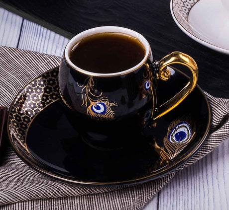 Lale Ask- Espresso/Turkish Coffee Cups- Black