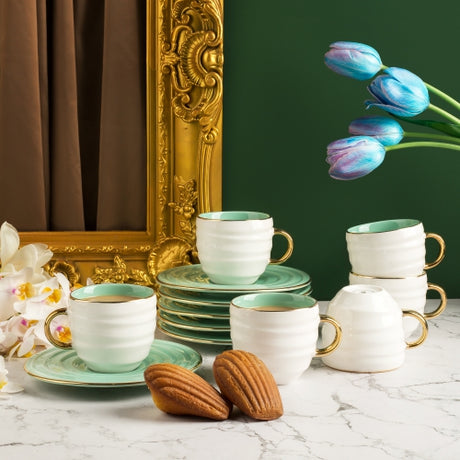 Harmony – Tea Cups, Set of 12 - Teal