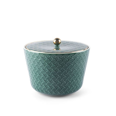 Rattan- Large Date Bowl- Green & Gold