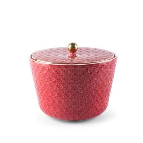 Rattan- Large Date Bowl- Red & Gold
