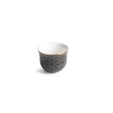 Crown - Arabic Coffee Cups (6-Pc)- Black & Gold