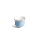 Crown - Arabic Coffee Cups (6-Pc)- Baby Blue & Gold