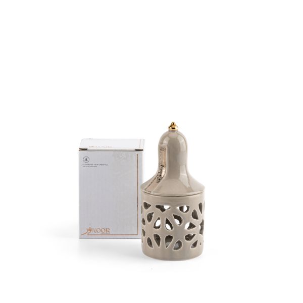 Luxury Noor - Small Lantern Candle Holder - Beige & Gold