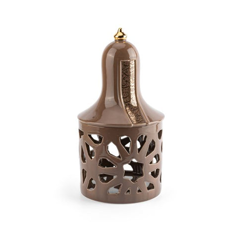 Luxury Noor - Large Lantern Candle Holder - Brown & Gold