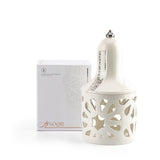 Luxury Noor - Large Lantern Candle Holder - White & Silver