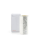 Luxury Noor - Medium Decorative Vase - White & Silver