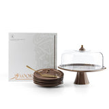 Luxury Noor - Cake Set (9-Pc)  - Brown & Gold