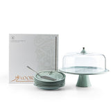 Luxury Noor - Cake Set (9-Pc) - Blue & Silver