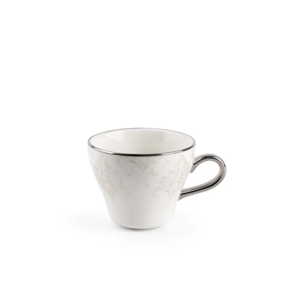 Classy Harir - Esspresso /Turkish Coffee Cups, (4-Pc)- Grey & Silver