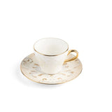 Classy Harir - Cappuccino Cups, (12-Pc)- Beige & Gold