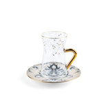 Classy Harir - Tea Set (12-Pc) - Blue & Gold