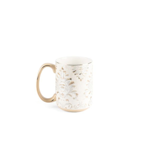 Classy Harir - Single Coffee Mug (350 ml) - Beige & Gold