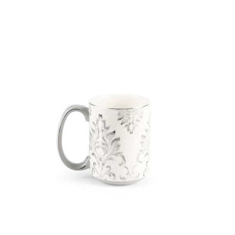 Classy Harir - Single Coffee Mug (350 ml) - Grey & Silver