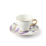 Amal - Cappuccino Cups, (12-Pc)- Purple & Gold