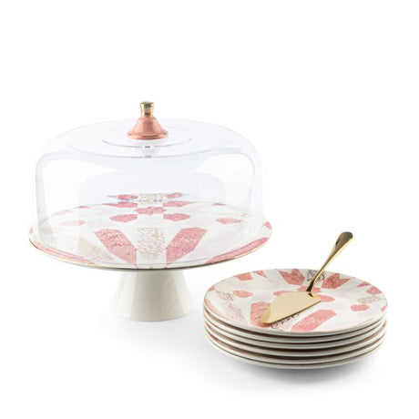 Amal - Cake Set (9-Pc) -Pink & Gold