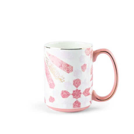 Amal - Single Single Coffee Mug (350 ml)- Pink & Gold