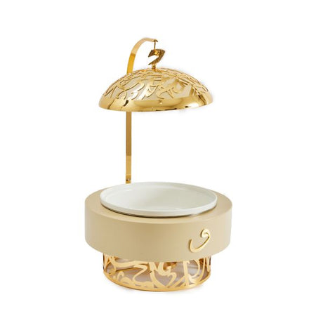 Luxury Diwan - 5 Liters Chafer - Ivory & Gold