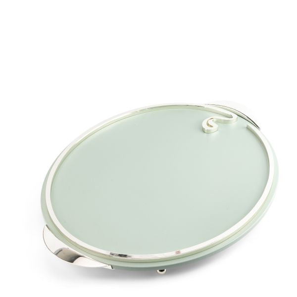 Nour - Serving Tray - Blue & Silver