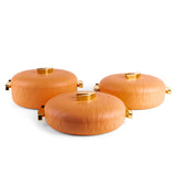 Zuwar - Set Of 3 Buffet Warmer Set -Orange