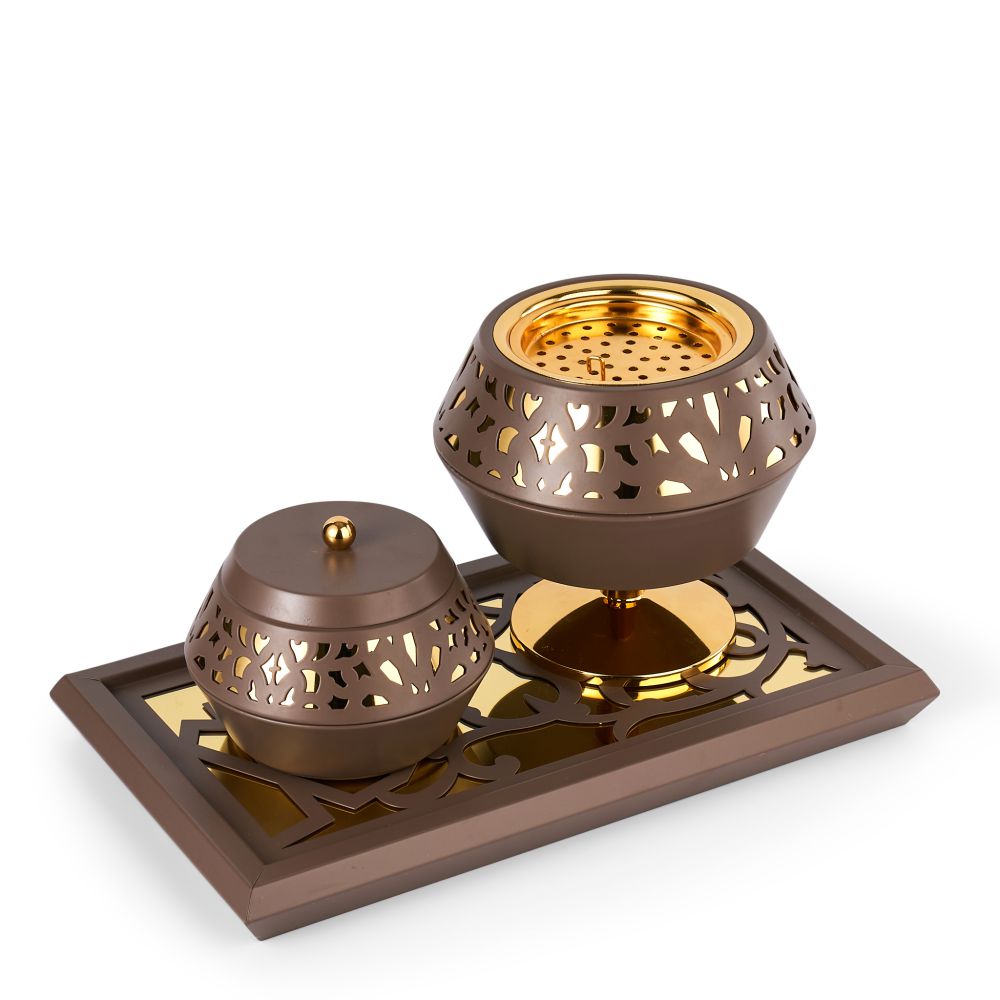 Luxury Majlis - Incense Burner - Brown &Gold