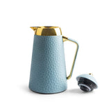 Crown - Vacuum Flask - Baby Blue & Gold