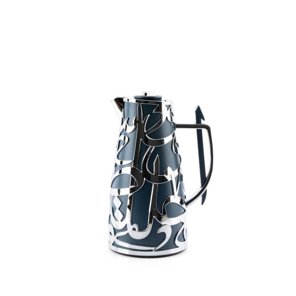 Luxury Diwan - Vacuum Flask - Dark Blue & Silver
